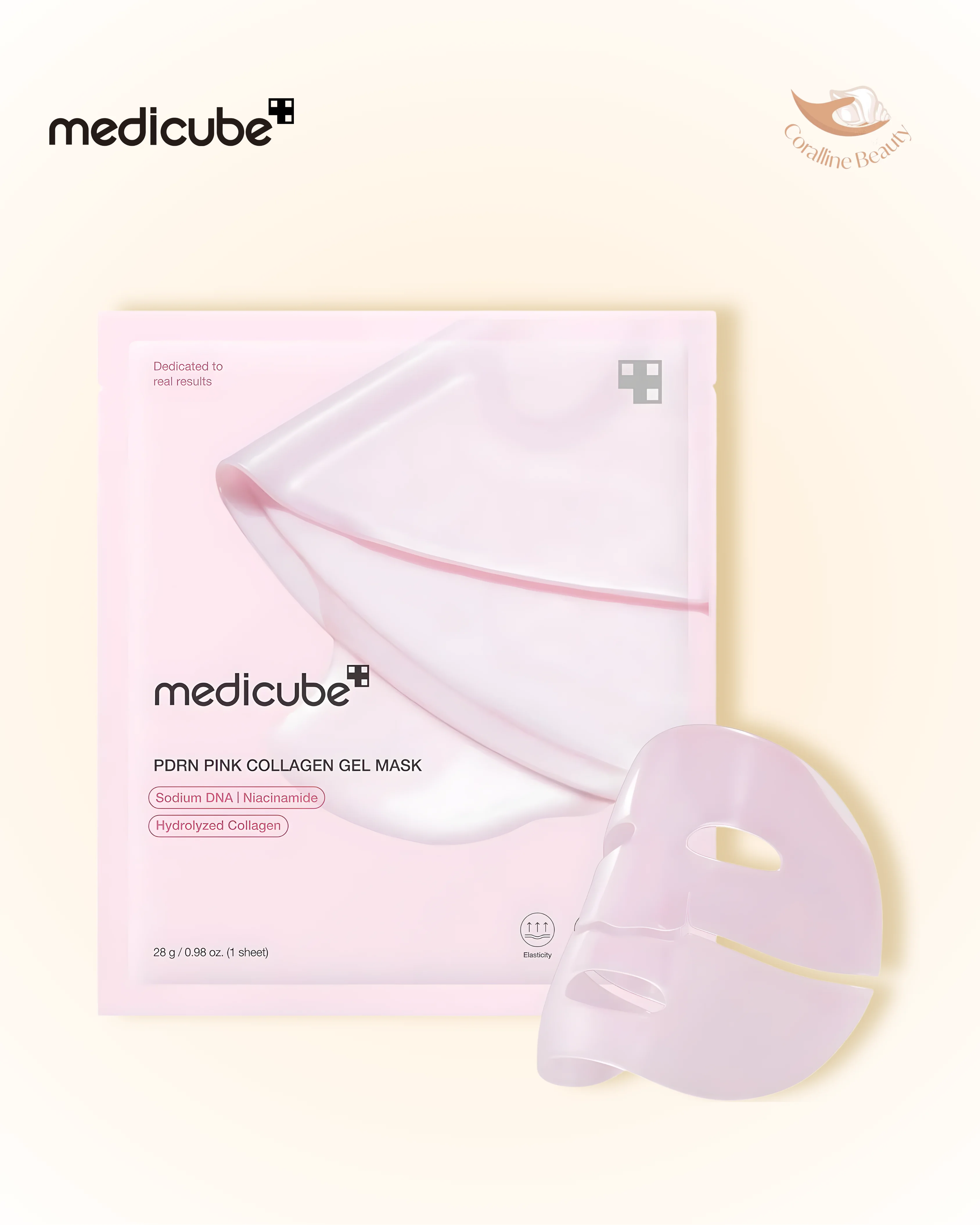 PDRN Pink Collagen Gel Mask (4 × 28g)