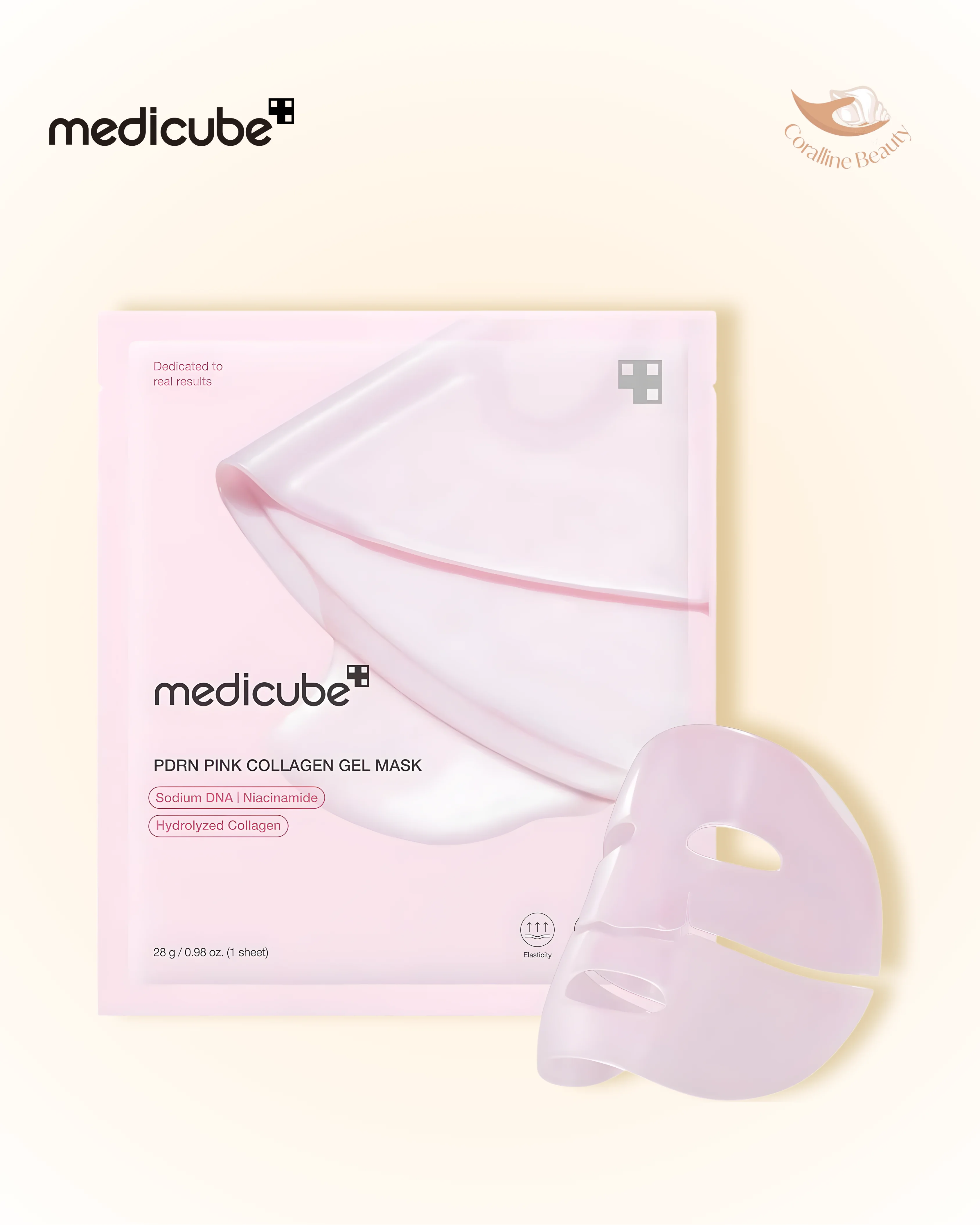 PDRN Pink Collagen Gel Mask (4 × 28g)